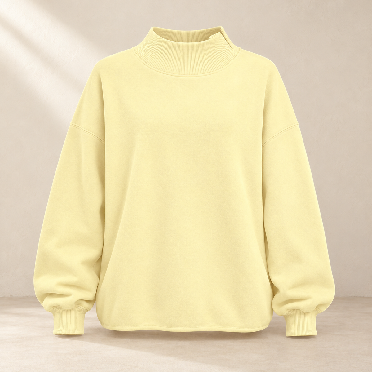 Women’s Mock Neck Long Sleeve Relaxed Pullover