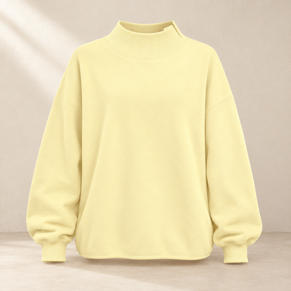 Women’s Mock Neck Long Sleeve Relaxed Pullover