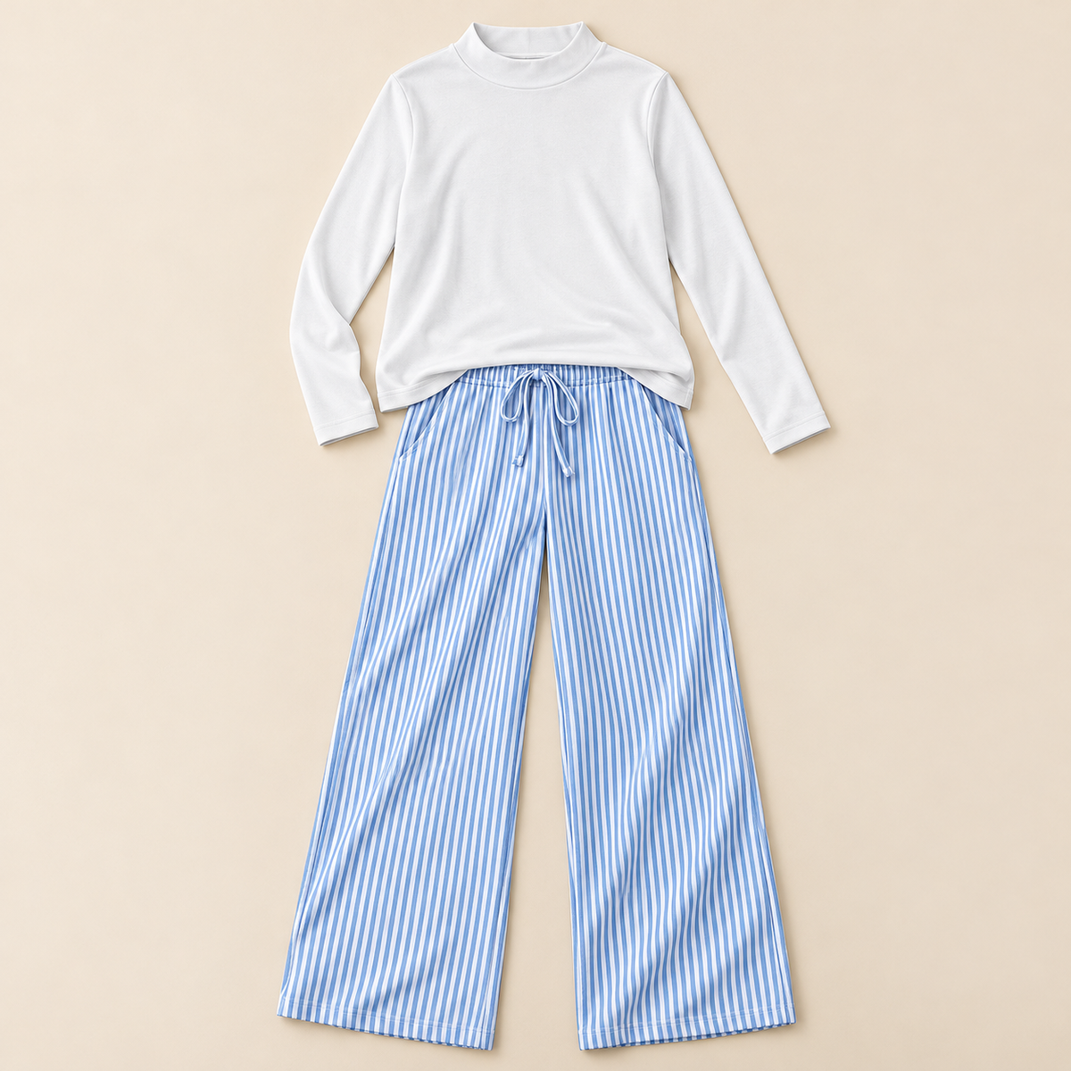 Women’s Striped Knit Polo Top